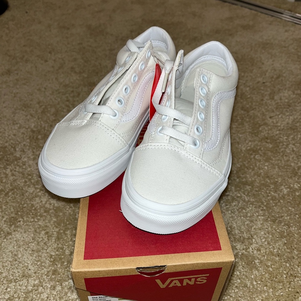 White Old Skool Vans
